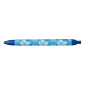Hibiscus Blue Batik Zwarte Inkt Pen (Voorkant)