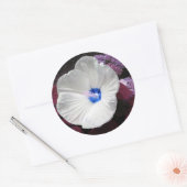 Hibiscus Blue Sticker-  Ronde Sticker (Envelop)