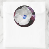 Hibiscus Blue Sticker-  Ronde Sticker (Tas)
