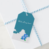 Hibiscus-blue & Summer Clouds Cadeaulabel