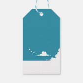 Hibiscus-blue & Summer Clouds Cadeaulabel (Achterkant)