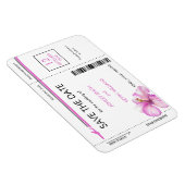 Hibiscus Boarding Pass Bewaar de datum Magneten (Rechterzijde)