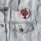Hibiscus×Bomber Head Ronde Button 5,7 Cm (In situ)