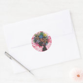 Hibiscus×bomberkop Ronde Sticker (Envelop)