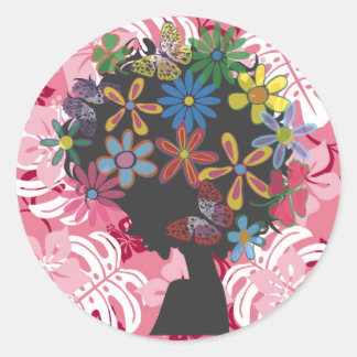 Hibiscus×bomberkop Ronde Sticker