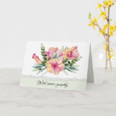 Hibiscus Bouquet voor sympathie Kaart (Gele Bloem)