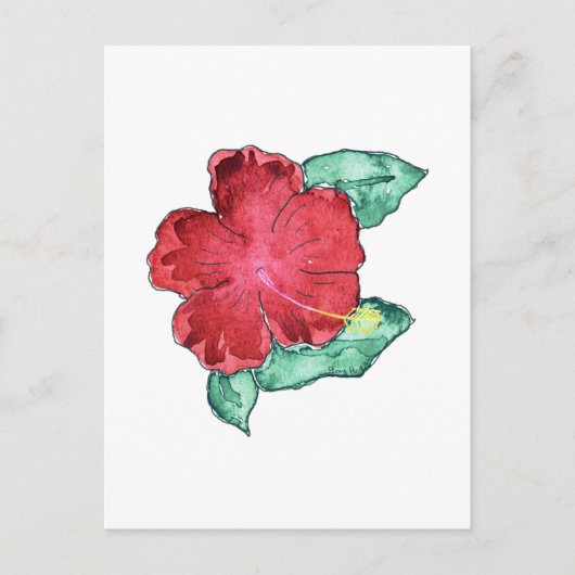 Hibiscus Briefkaart (Voorkant)