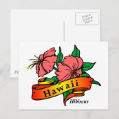 Hibiscus Briefkaart (Voorkant / Achterkant)