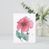 Hibiscus-briefkaart Briefkaart (Staand voorkant)