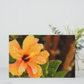 Hibiscus Briefpapier (Staand voorkant)