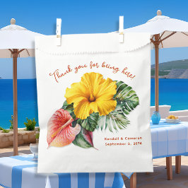 Hibiscus bruiloft Dank u voor tassen Bedankzakje