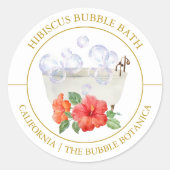 Hibiscus Bubble Bath label (Voorkant)
