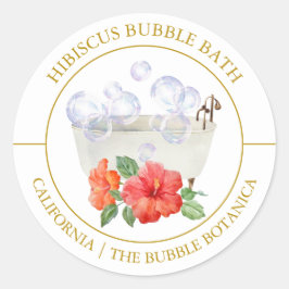 Hibiscus Bubble Bath label