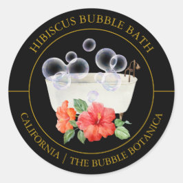Hibiscus Bubble Bath label
