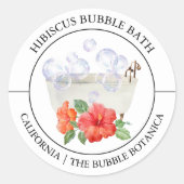 Hibiscus Bubble Bath label (Voorkant)
