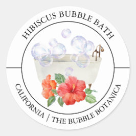 Hibiscus Bubble Bath label