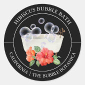 Hibiscus Bubble Bath label (Voorkant)