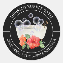 Hibiscus Bubble Bath label