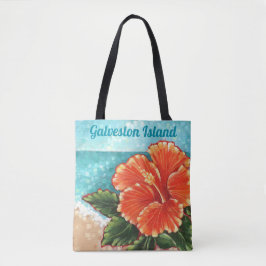 "Hibiscus by the Beach" Aangepaste Canvas tas