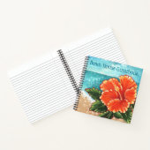 "Hibiscus by the Beach" aangepaste laptop/Guestboo Notitieboek (Binnen)