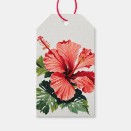 Hibiscus Cadeauvoordeeltag Cadeaulabel