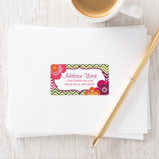 Hibiscus Chevron-labels Etiket (Insitu)