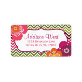 Hibiscus Chevron-labels Etiket (Voorkant)