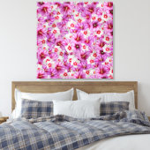 Hibiscus - Chinees Roos ventilator Canvas Afdruk (Insitu (Slaapkamer))