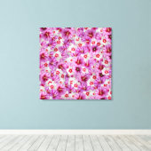 Hibiscus - Chinees Roos ventilator Canvas Afdruk (Insitu (Houten vloer))