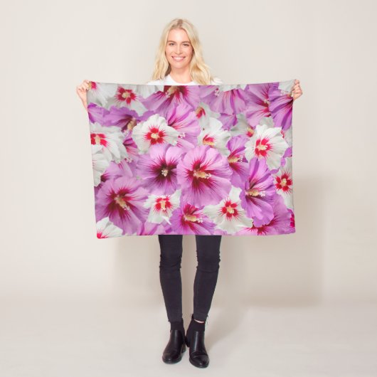 Hibiscus - Chinees Roos ventilator Fleece Deken (In situ)