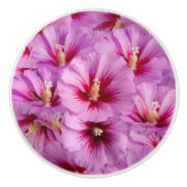 Hibiscus - Chinees Roos ventilator Keramische Knop (Voorkant)