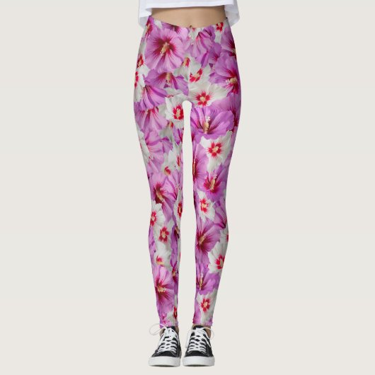 Hibiscus - Chinees Roos ventilator Leggings (Voorkant)