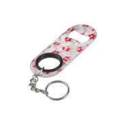 Hibiscus - Chinees Roos ventilator Mini Flessenopener (Achterkant Gekanteld)