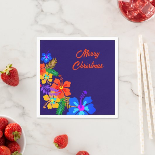 Hibiscus Christmas Luau Party Servetten (Insitu)