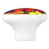 Hibiscus Color Ceramic Knob Keramische Knop (Zijkant)