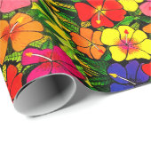 Hibiscus Colour Wrapping Paper Cadeaupapier (Rol Hoek)