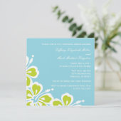 Hibiscus Delight Shower/Rehearsal Dinner Invite Kaart (Staand voorkant)