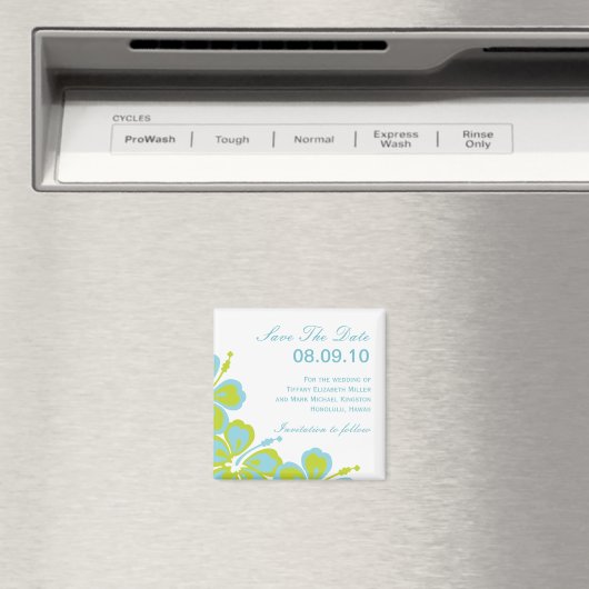 Hibiscus Delight Sla de datum op Magneet (Insitu (Vaatwasser))