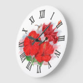 Hibiscus & Dragonfly Grote  Klok (Hoek)