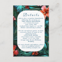 Hibiscus Dream Tropical Wedding Enclosure Kaart
