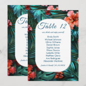 Hibiscus Dream Tropische Trouwstoel Kaart (Voorkant / Achterkant)