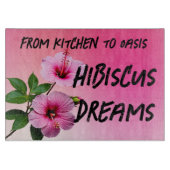 Hibiscus Dromen Glas Snijplank (Voorkant)