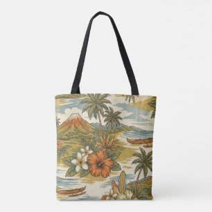 Hibiscus Eiland Hawaiaans Schilderij - God Bech Ba Tote Bag
