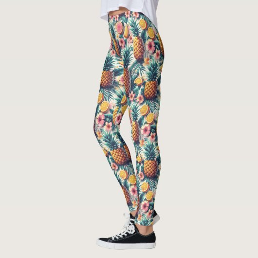 Hibiscus en ananas leggings (Links)