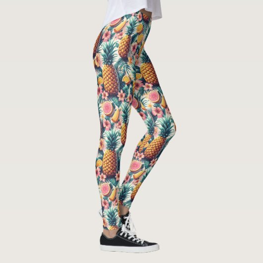 Hibiscus en ananas leggings (Rechts)