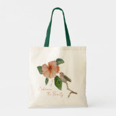 Hibiscus en Bird Embrace The Beauty Canvas tas (Achterkant)
