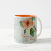 Hibiscus en Bird Embrace The Beauty Floral Mok (Voorkant rechts)