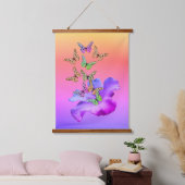 Hibiscus en Butterflies Abstract Hangend Wandkleed (Slaapkamer)