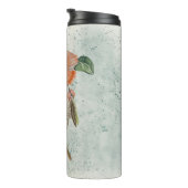  Hibiscus en Cute Bird Thermal Tumbler Thermosbeker (Geroteerd rechts)