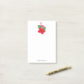 Hibiscus en Flamingo Tropical Post-it Notes (Op bureau)